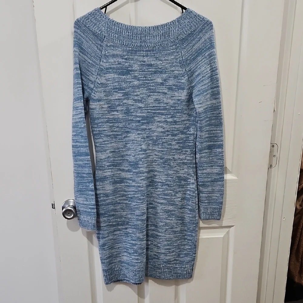 White House Black Market Light Blue Long Sleeve Sweater Dress‎ Size Xsmall